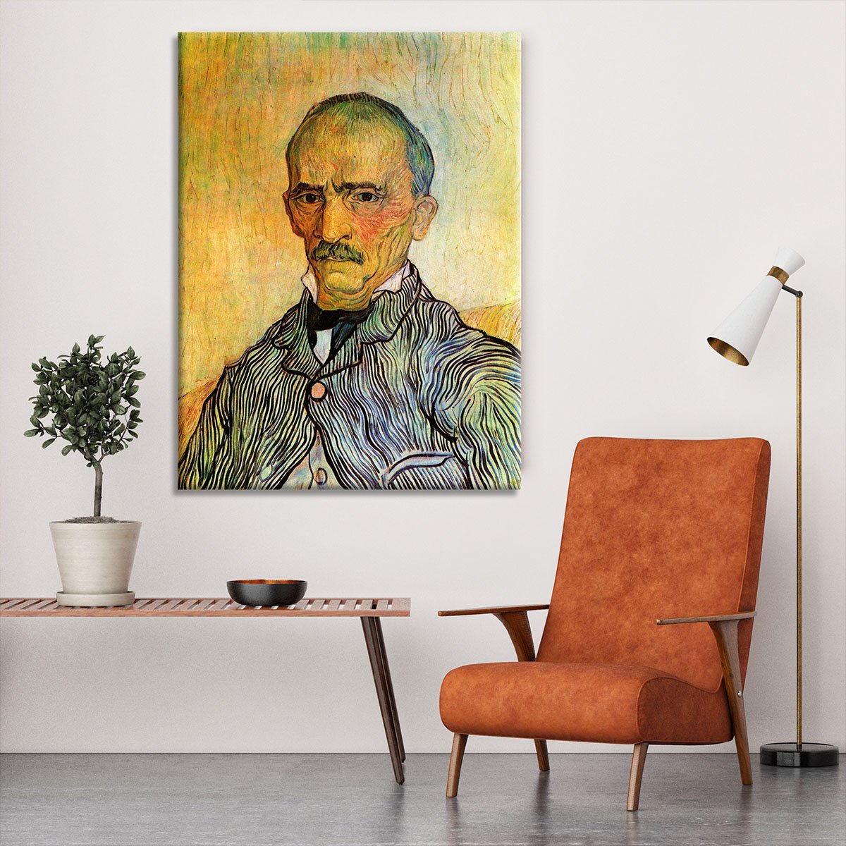Portrait of Trabuc an Attendant at Saint-Paul Hospital by Van Gogh Canvas Print or Poster