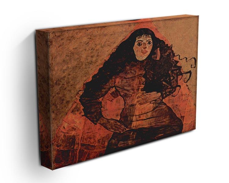 Portrait of Trude Engel by Egon Schiele Canvas Print or Poster - Canvas Art Rocks - 3