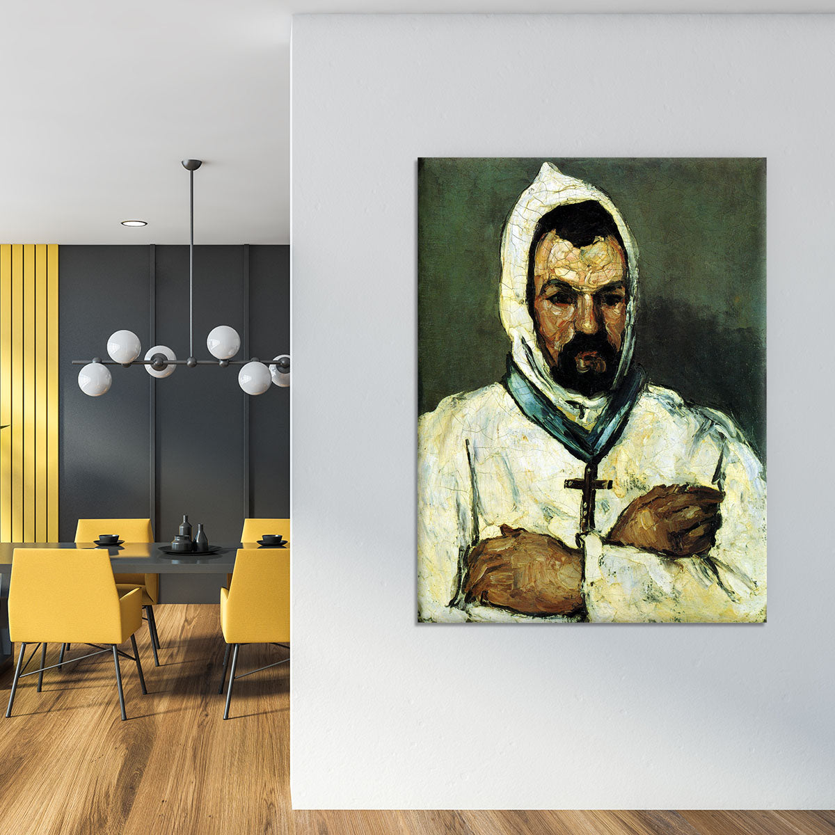 Portrait of Uncle Dominique as a monk by Cezanne Canvas Print or Poster - Canvas Art Rocks - 4