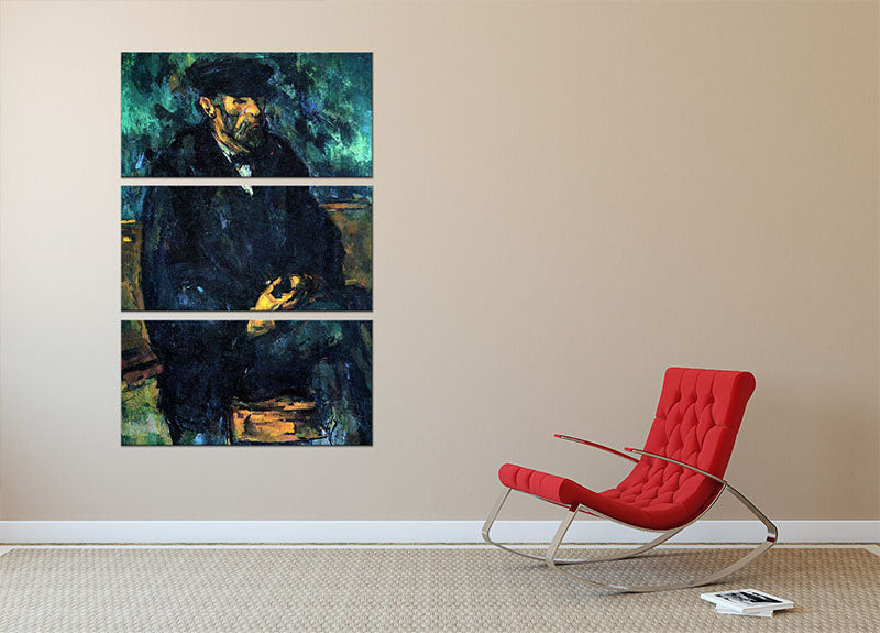 Portrait of Vallier by Cezanne 3 Split Panel Canvas Print - Canvas Art Rocks - 2