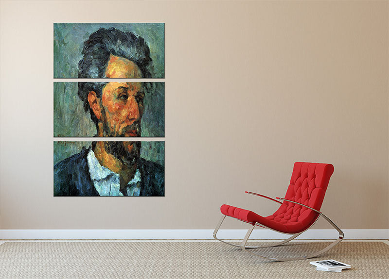 Portrait of Victor Chocquet by Cezanne 3 Split Panel Canvas Print - Canvas Art Rocks - 2
