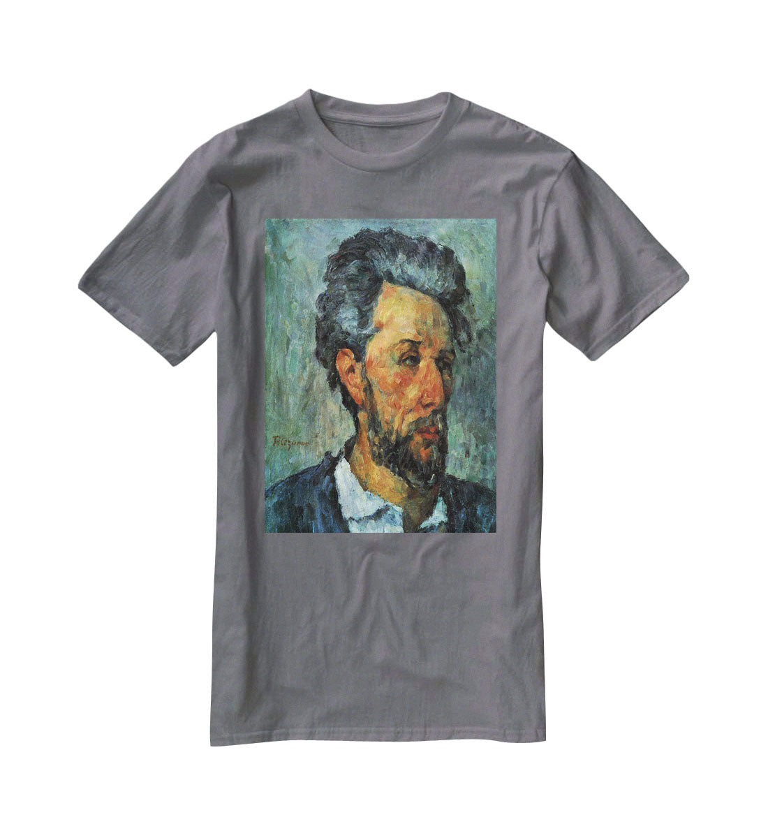 Portrait of Victor Chocquet by Cezanne T-Shirt - Canvas Art Rocks - 3