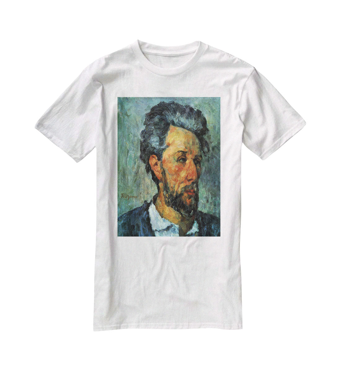 Portrait of Victor Chocquet by Cezanne T-Shirt - Canvas Art Rocks - 5