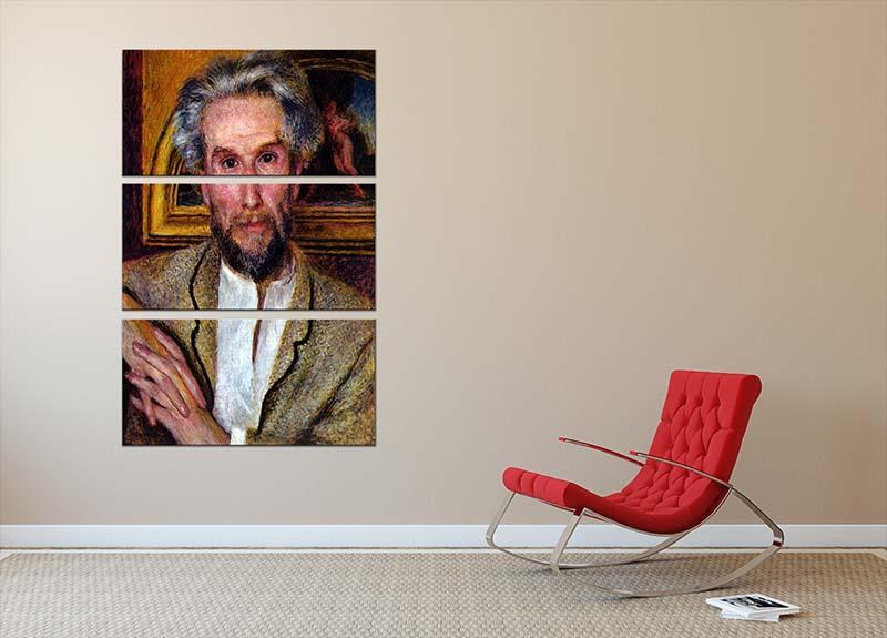 Portrait of Victor Chocquet by Renoir 3 Split Panel Canvas Print - Canvas Art Rocks - 2