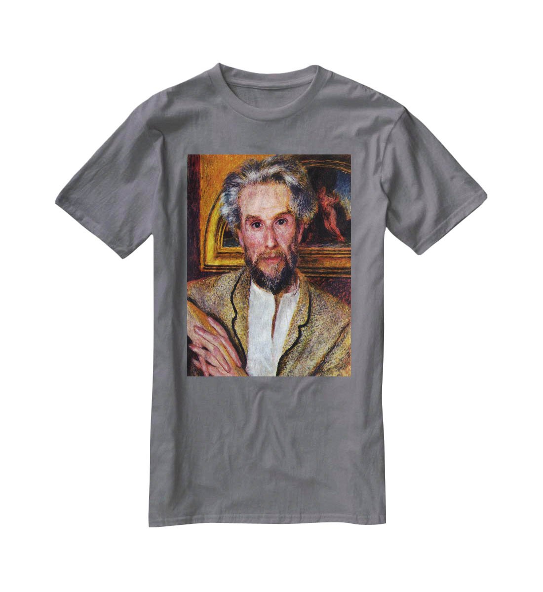 Portrait of Victor Chocquet by Renoir T-Shirt - Canvas Art Rocks - 3
