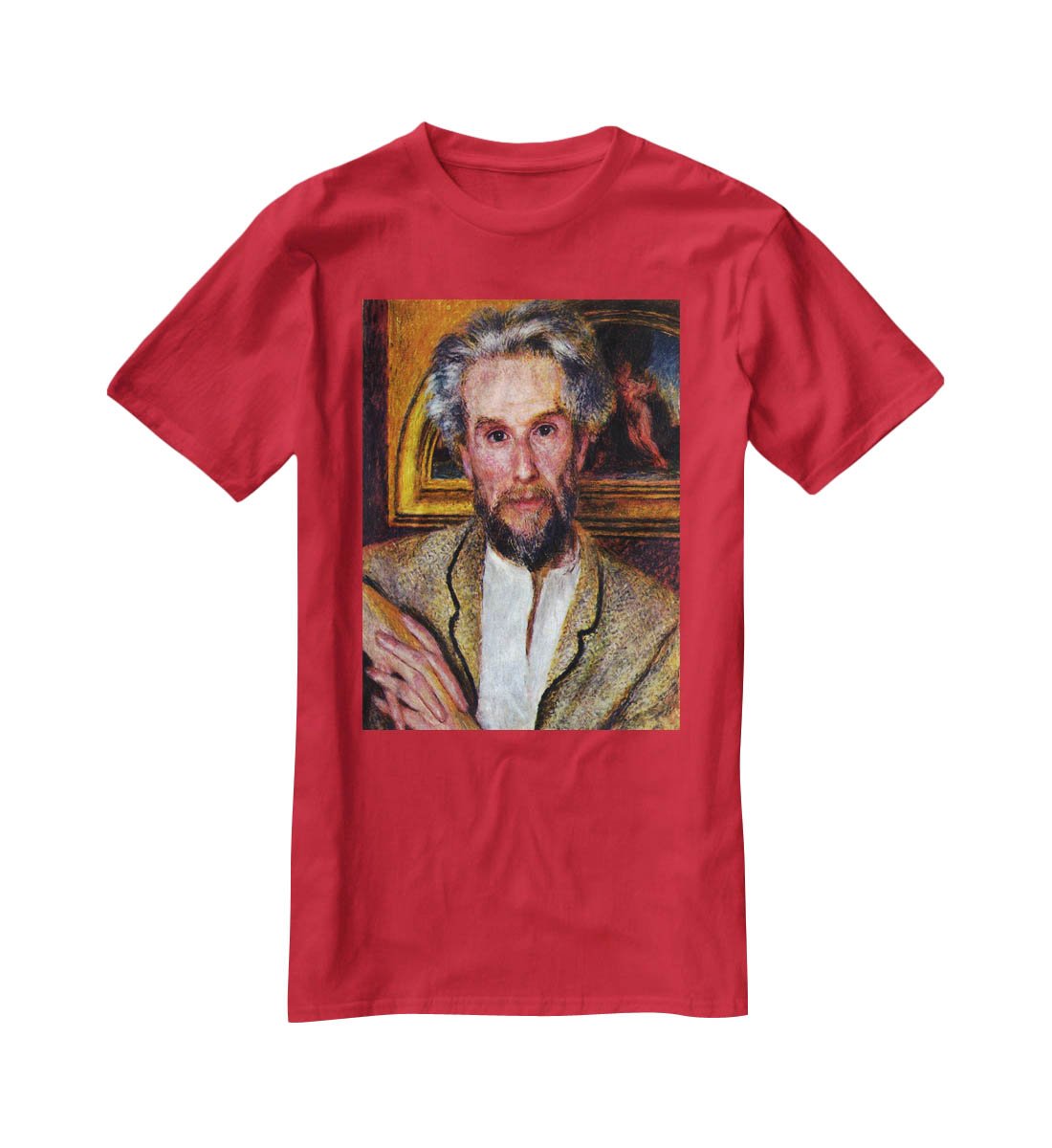 Portrait of Victor Chocquet by Renoir T-Shirt - Canvas Art Rocks - 4