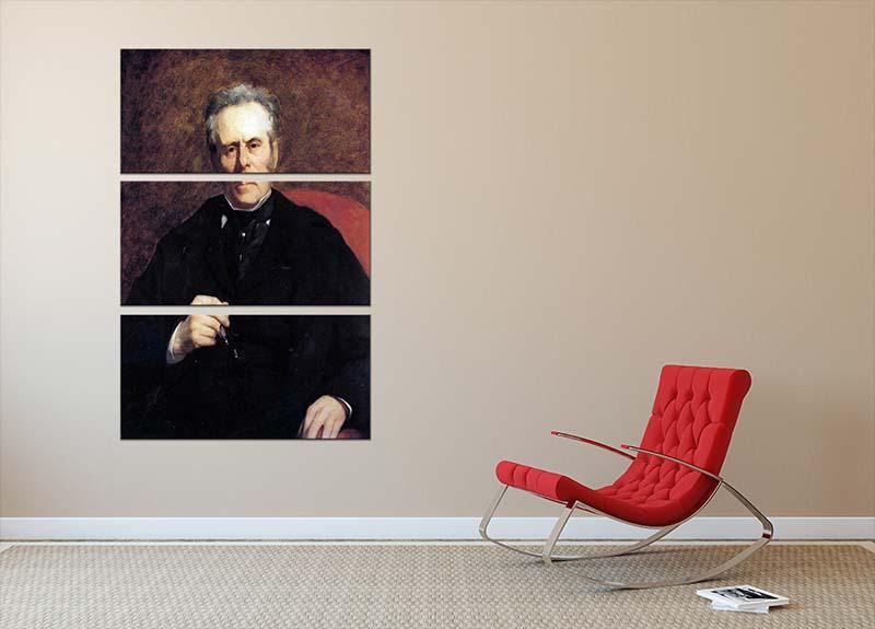 Portrait of William Sisley by Renoir 3 Split Panel Canvas Print - Canvas Art Rocks - 2