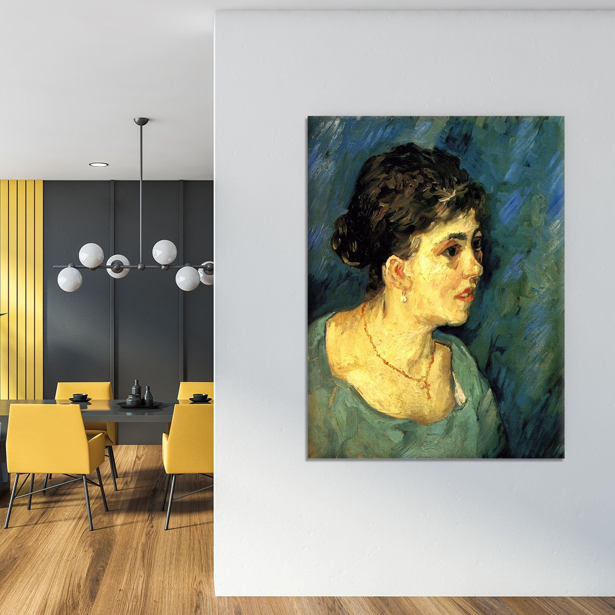 Portrait of Woman in Blue by Van Gogh Canvas Print or Poster