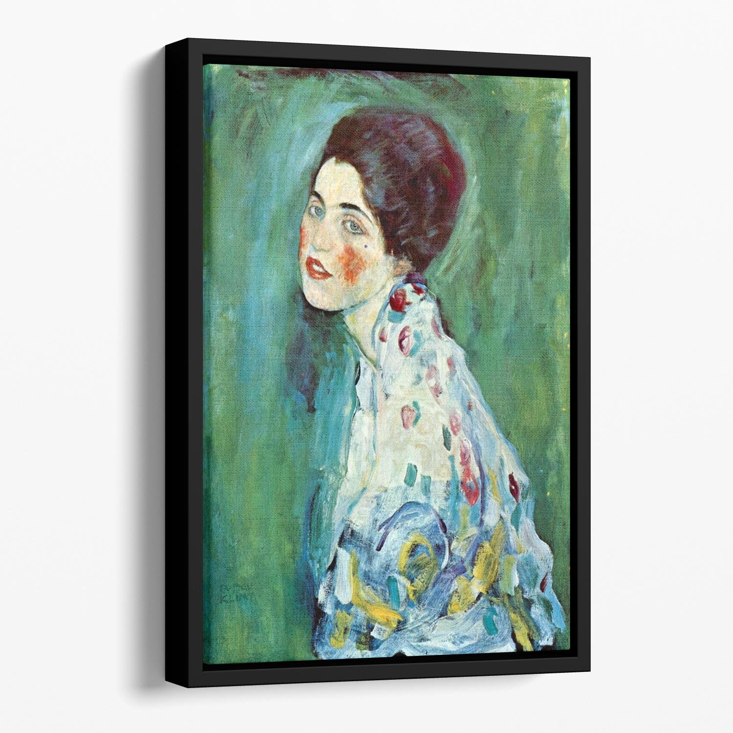 Portrait of a Lady by Klimt Floating Framed Canvas