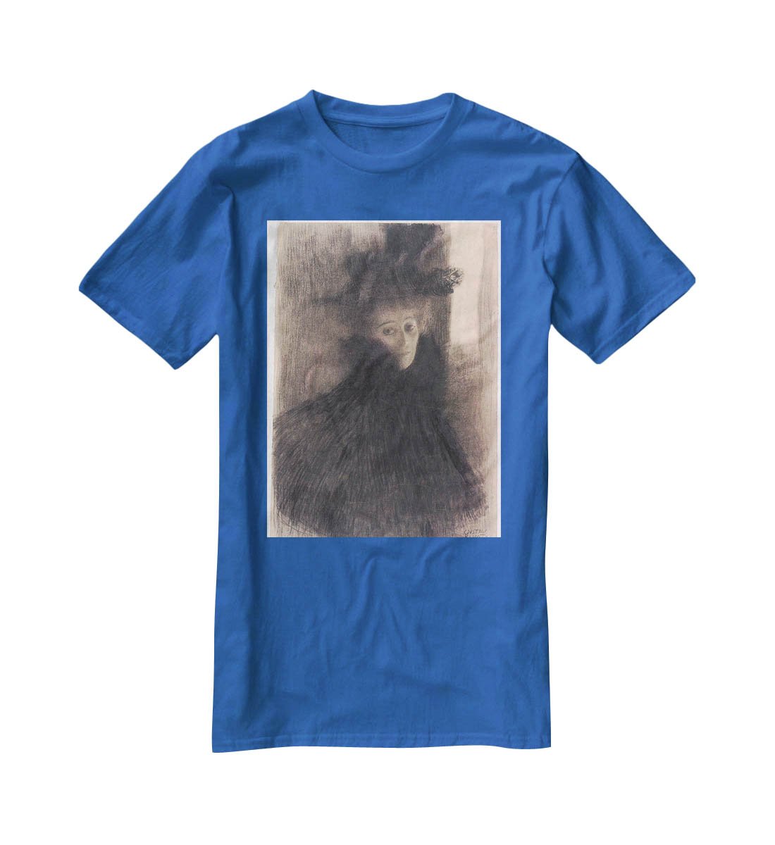 Portrait of a Lady with Cape and Hat by Klimt T-Shirt - Canvas Art Rocks - 2