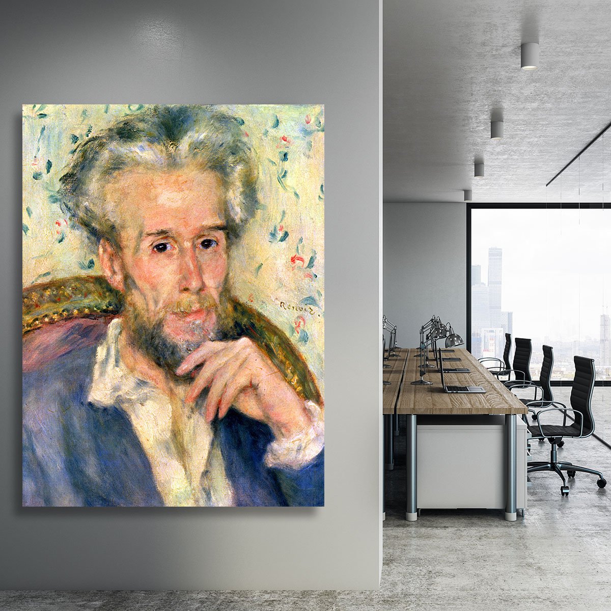 Portrait of a man by Renoir Canvas Print or Poster