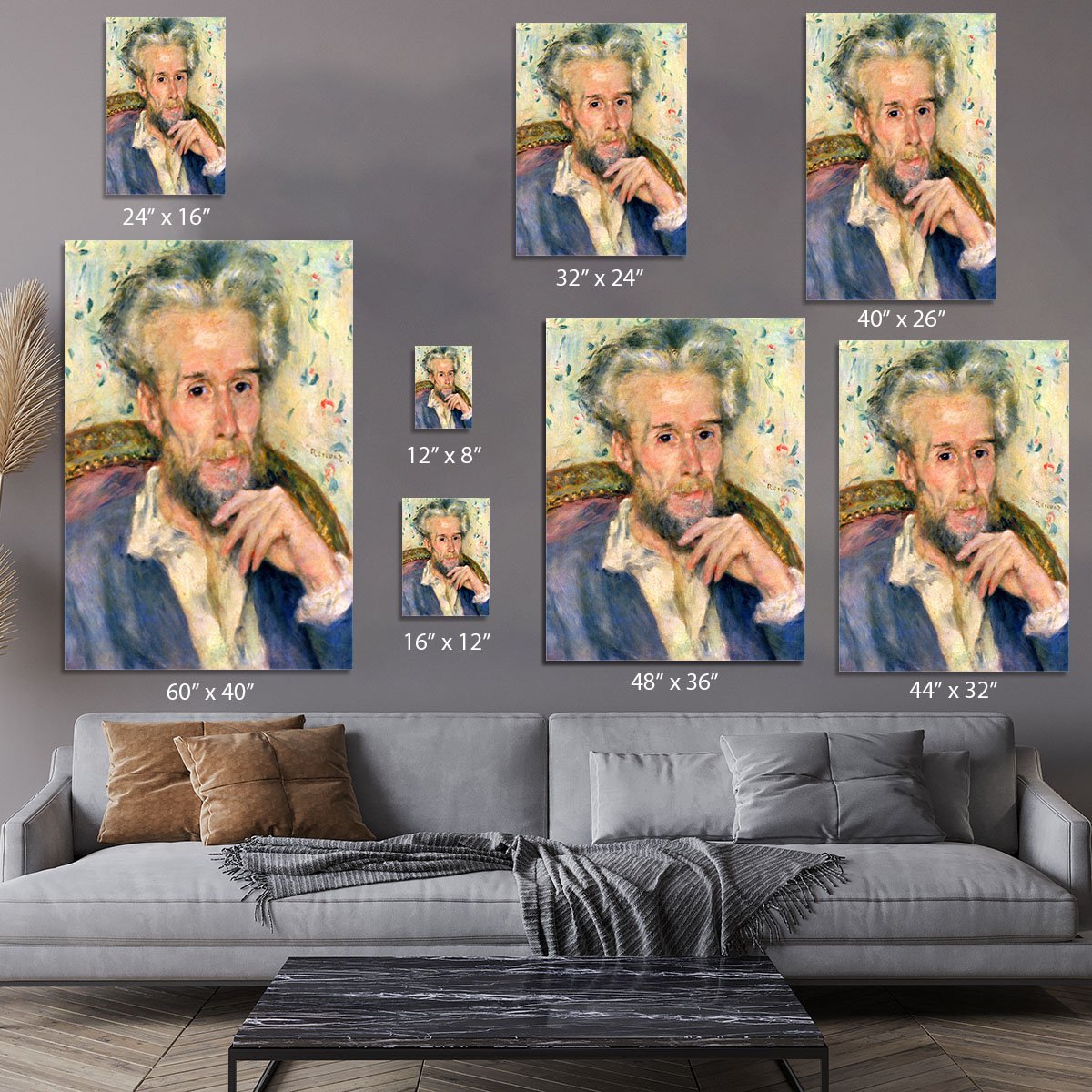 Portrait of a man by Renoir Canvas Print or Poster