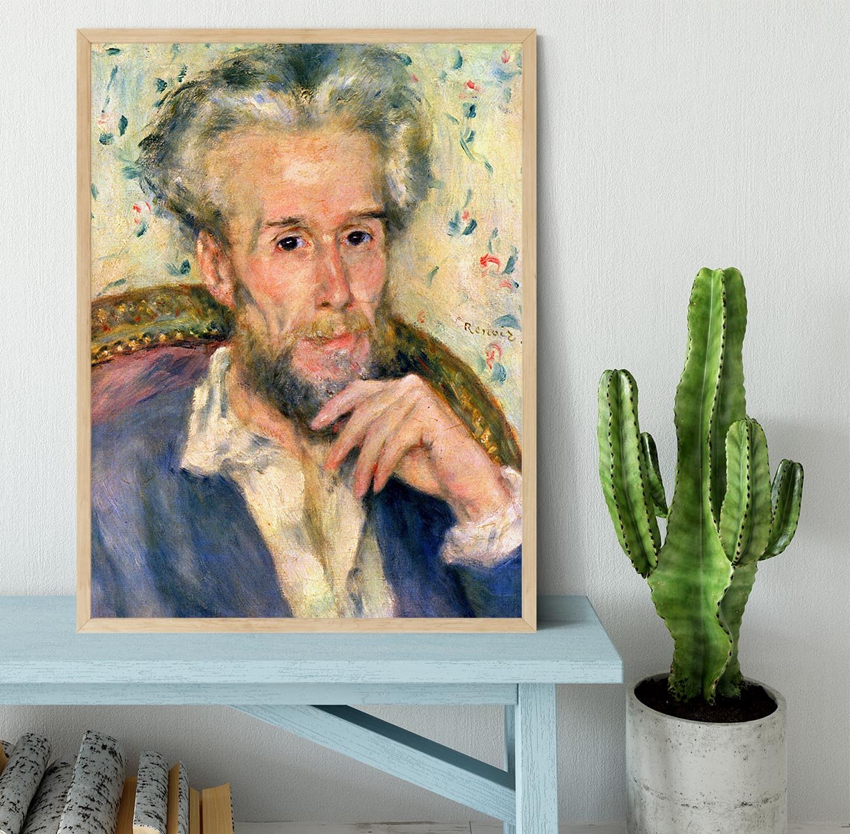 Portrait of a man by Renoir Framed Print - Canvas Art Rocks - 4