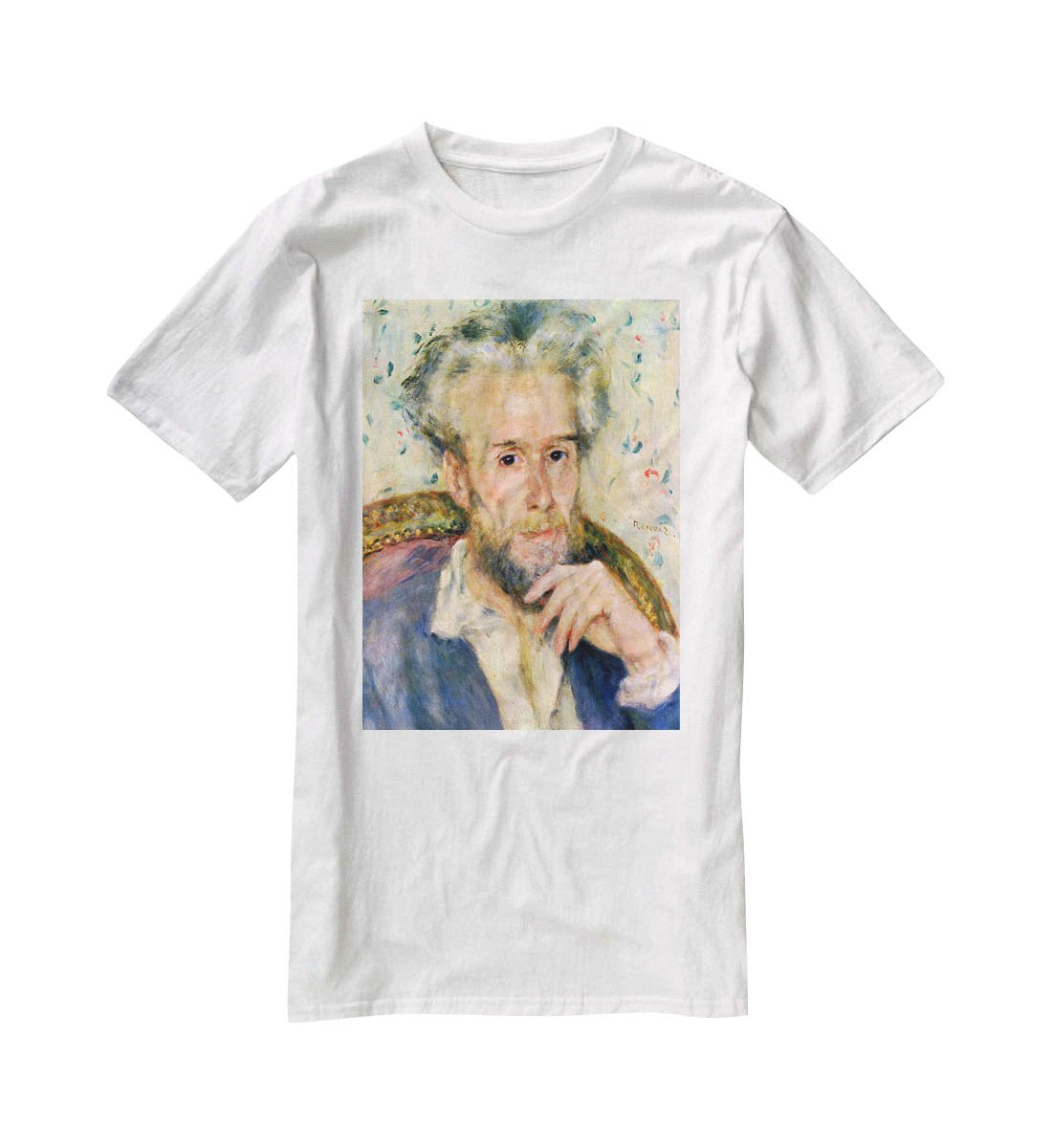 Portrait of a man by Renoir T-Shirt - Canvas Art Rocks - 5
