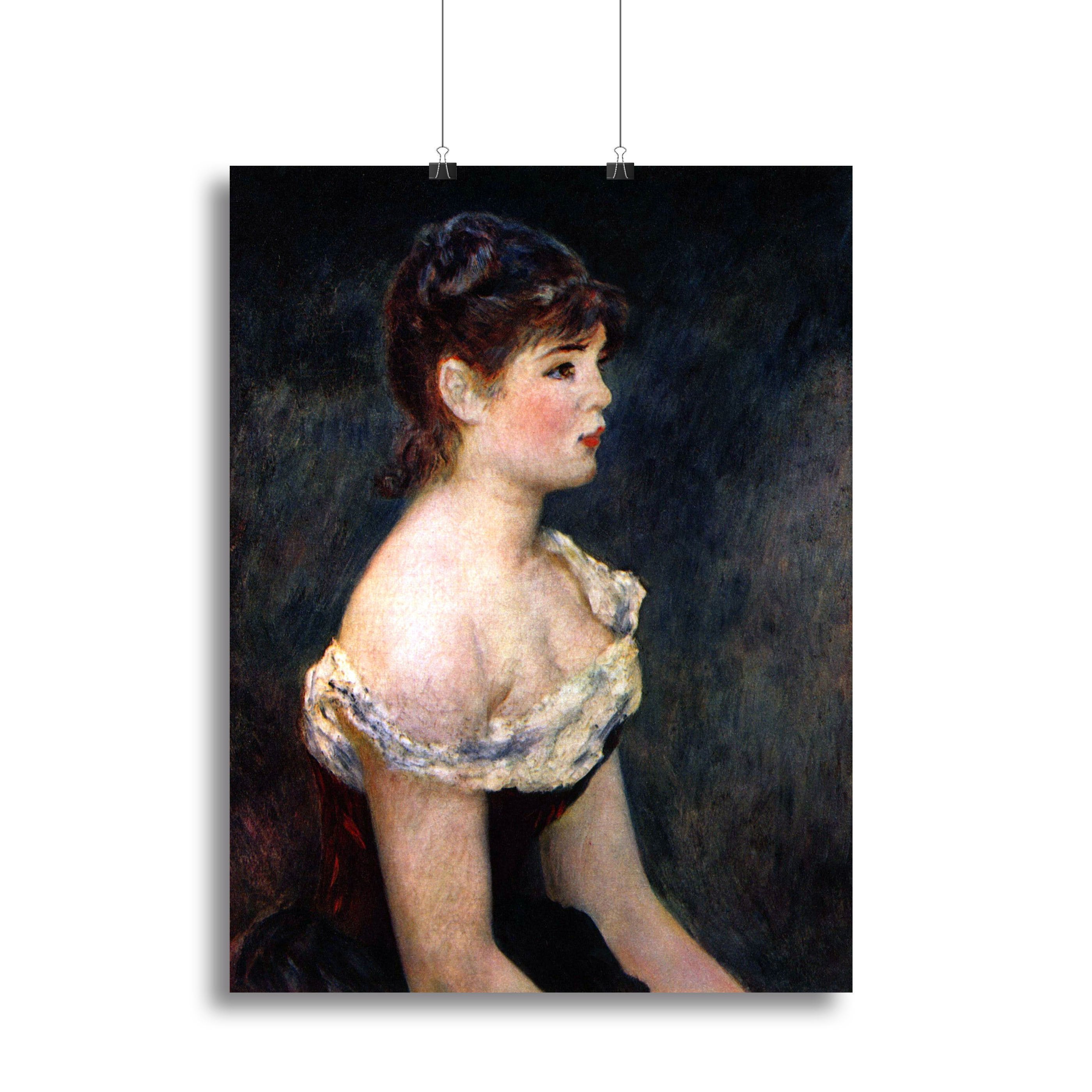 Portrait of a young girl by Renoir Canvas Print or Poster