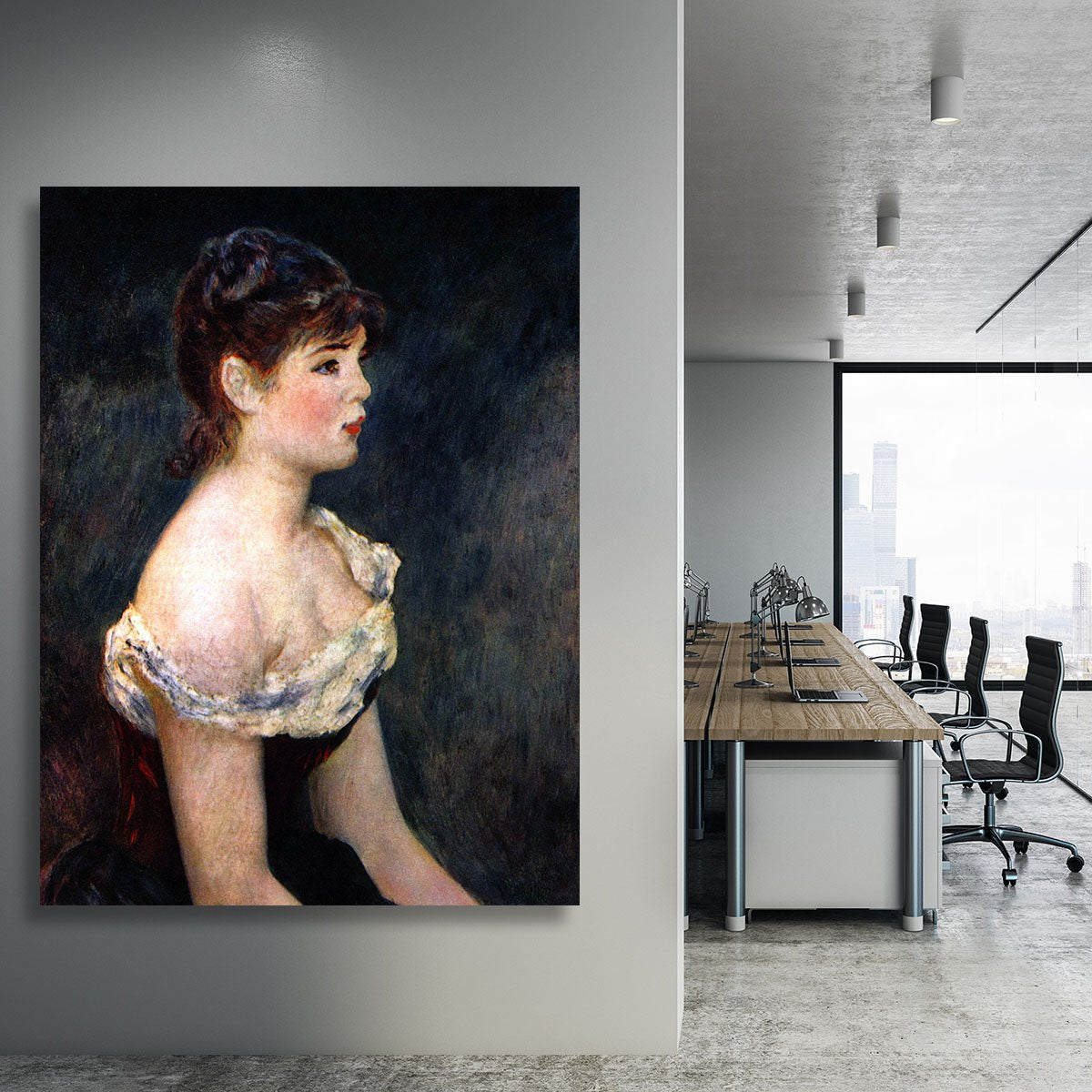 Portrait of a young girl by Renoir Canvas Print or Poster