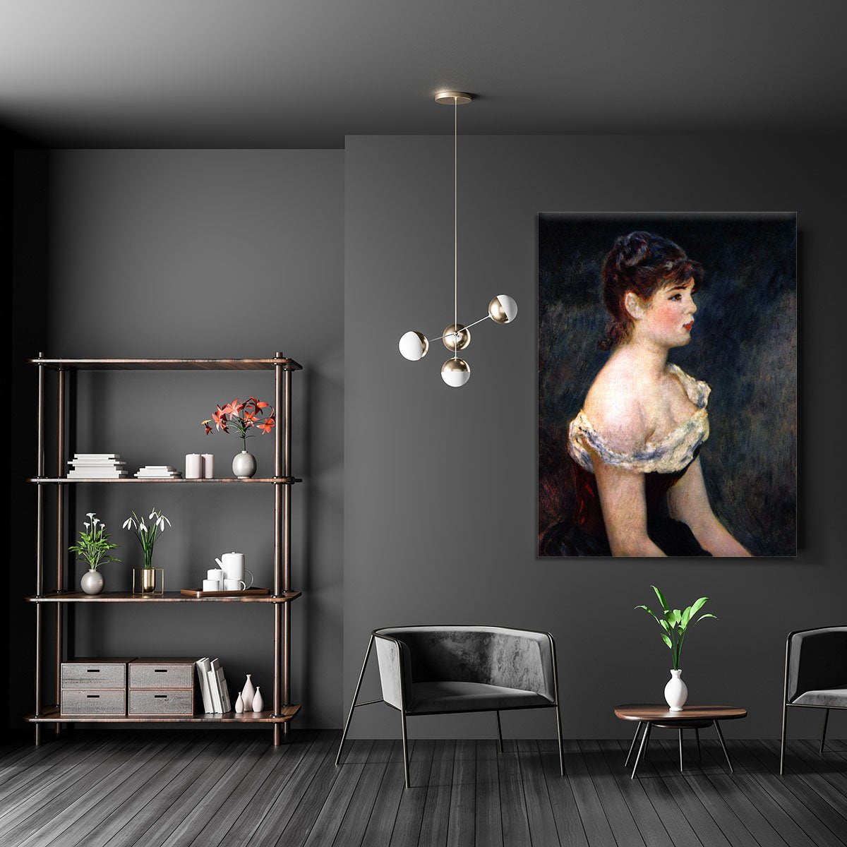 Portrait of a young girl by Renoir Canvas Print or Poster
