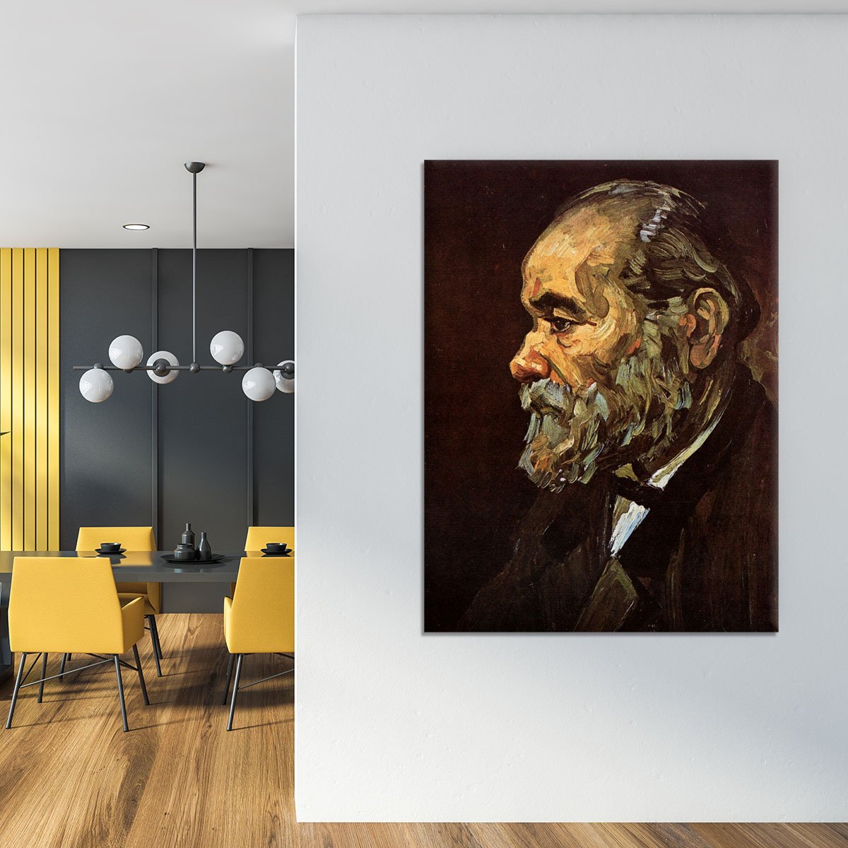 Portrait of an Old Man with Beard by Van Gogh Canvas Print or Poster