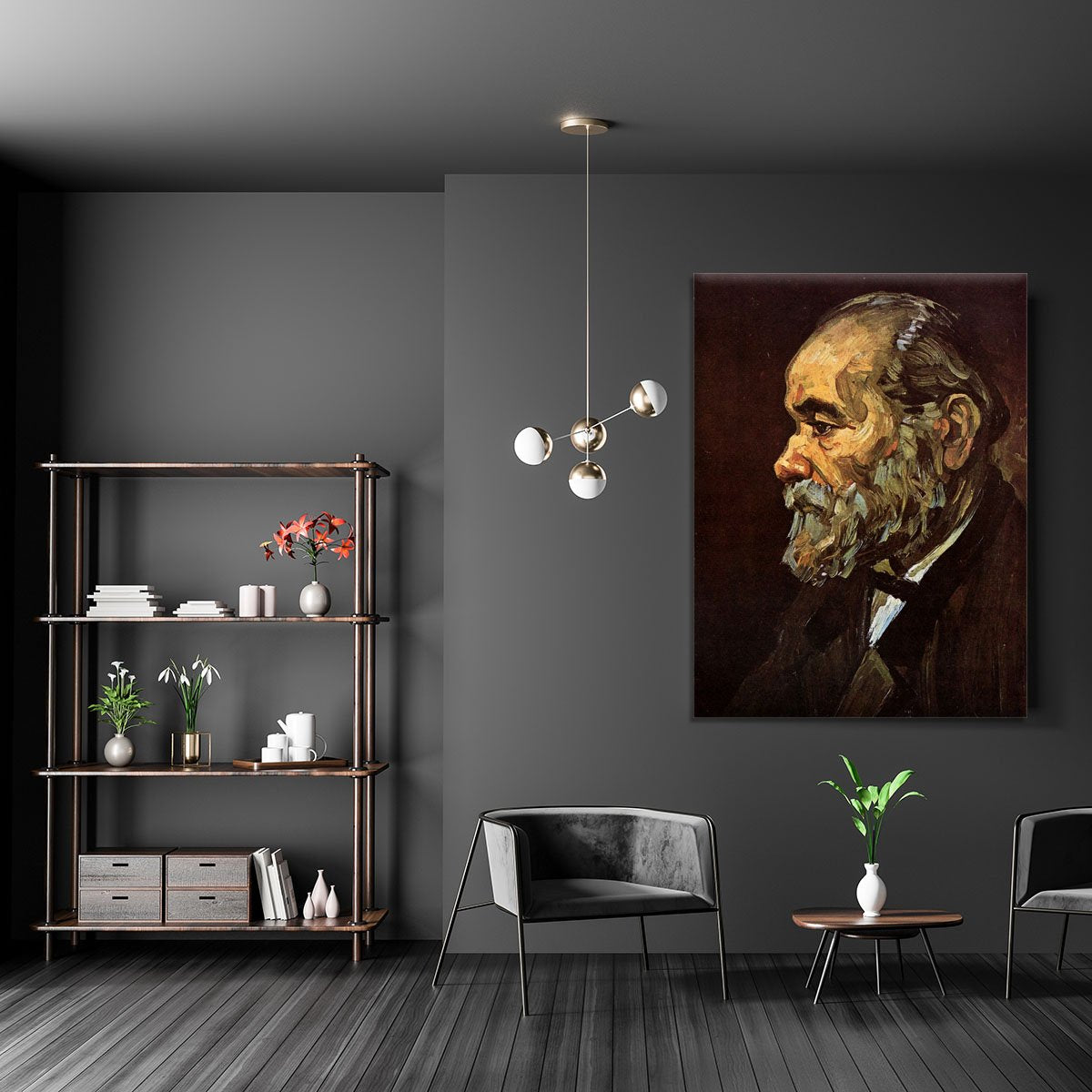 Portrait of an Old Man with Beard by Van Gogh Canvas Print or Poster