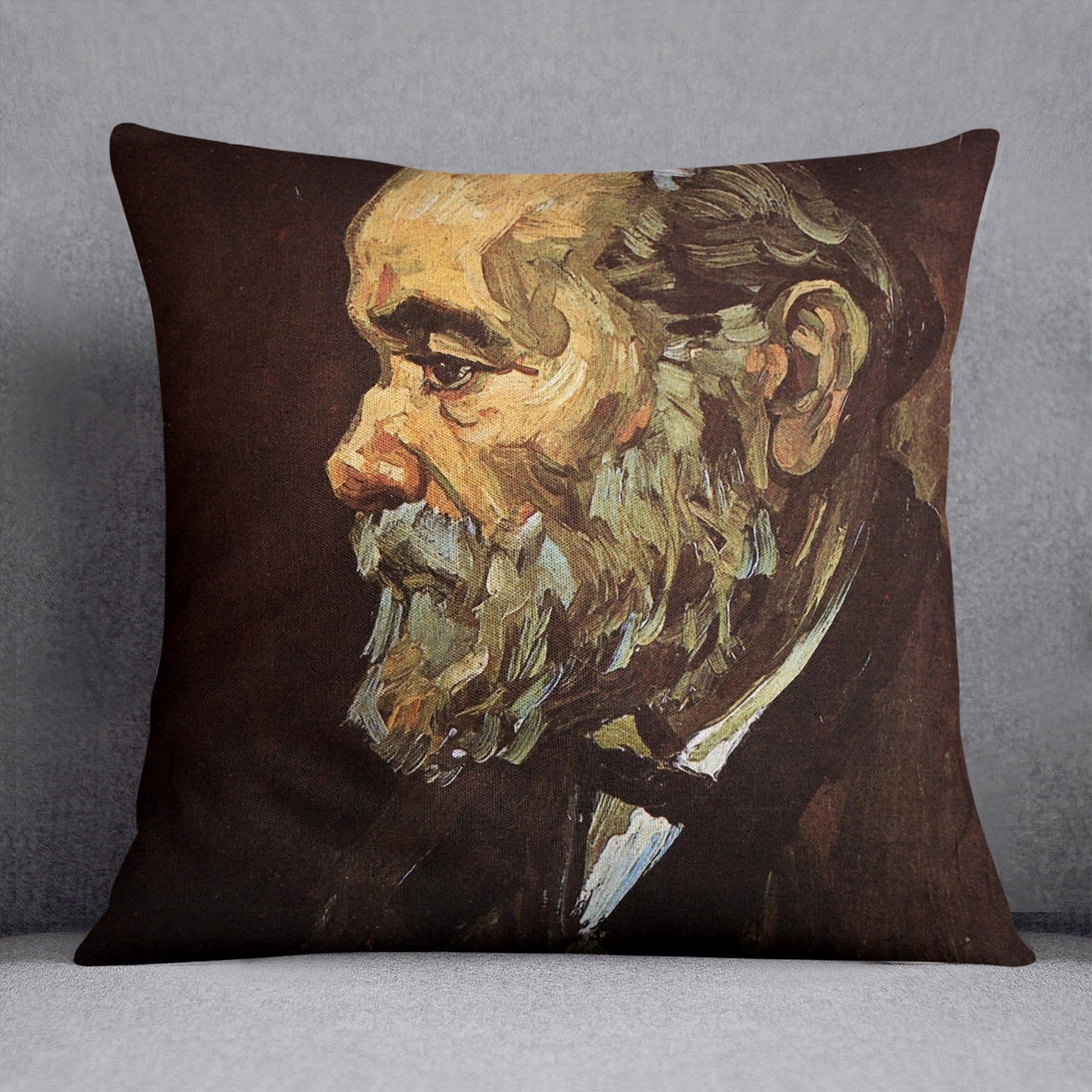 Portrait of an Old Man with Beard by Van Gogh Throw Pillow
