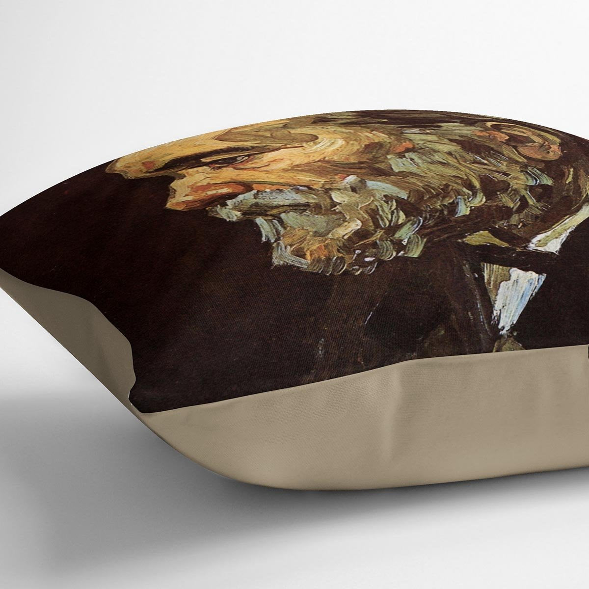 Portrait of an Old Man with Beard by Van Gogh Throw Pillow