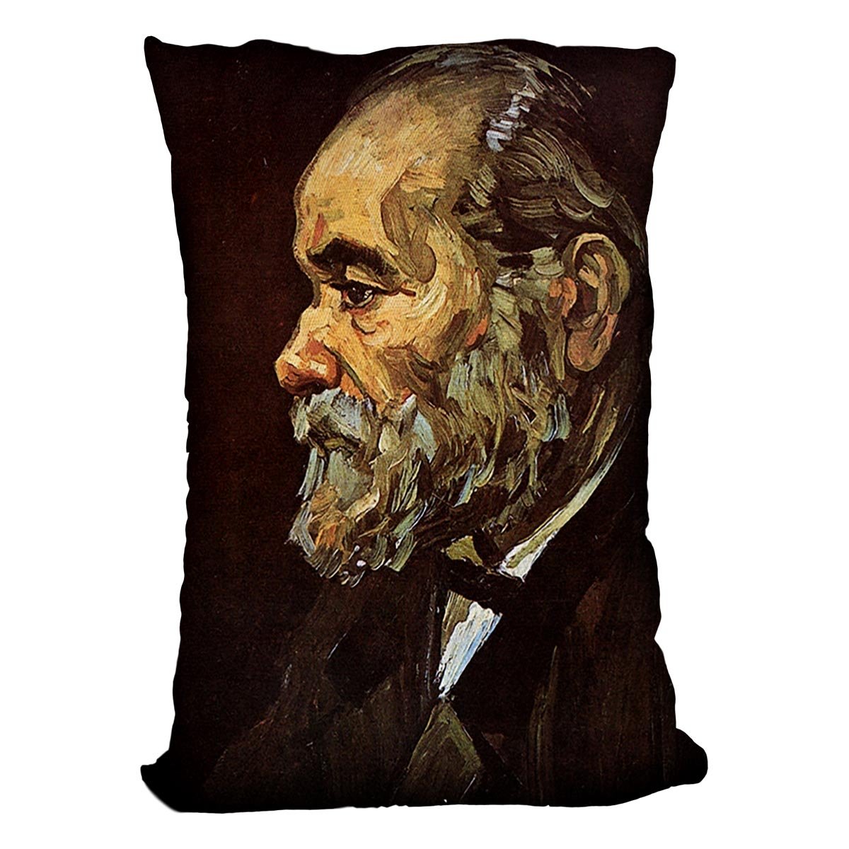 Portrait of an Old Man with Beard by Van Gogh Throw Pillow