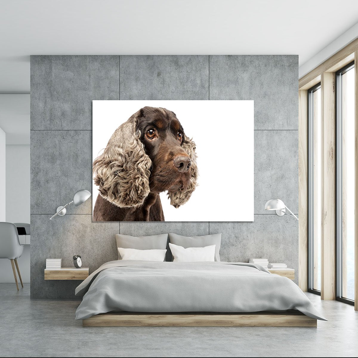Portrait of an adorable English Cocker Spaniel Canvas Print or Poster