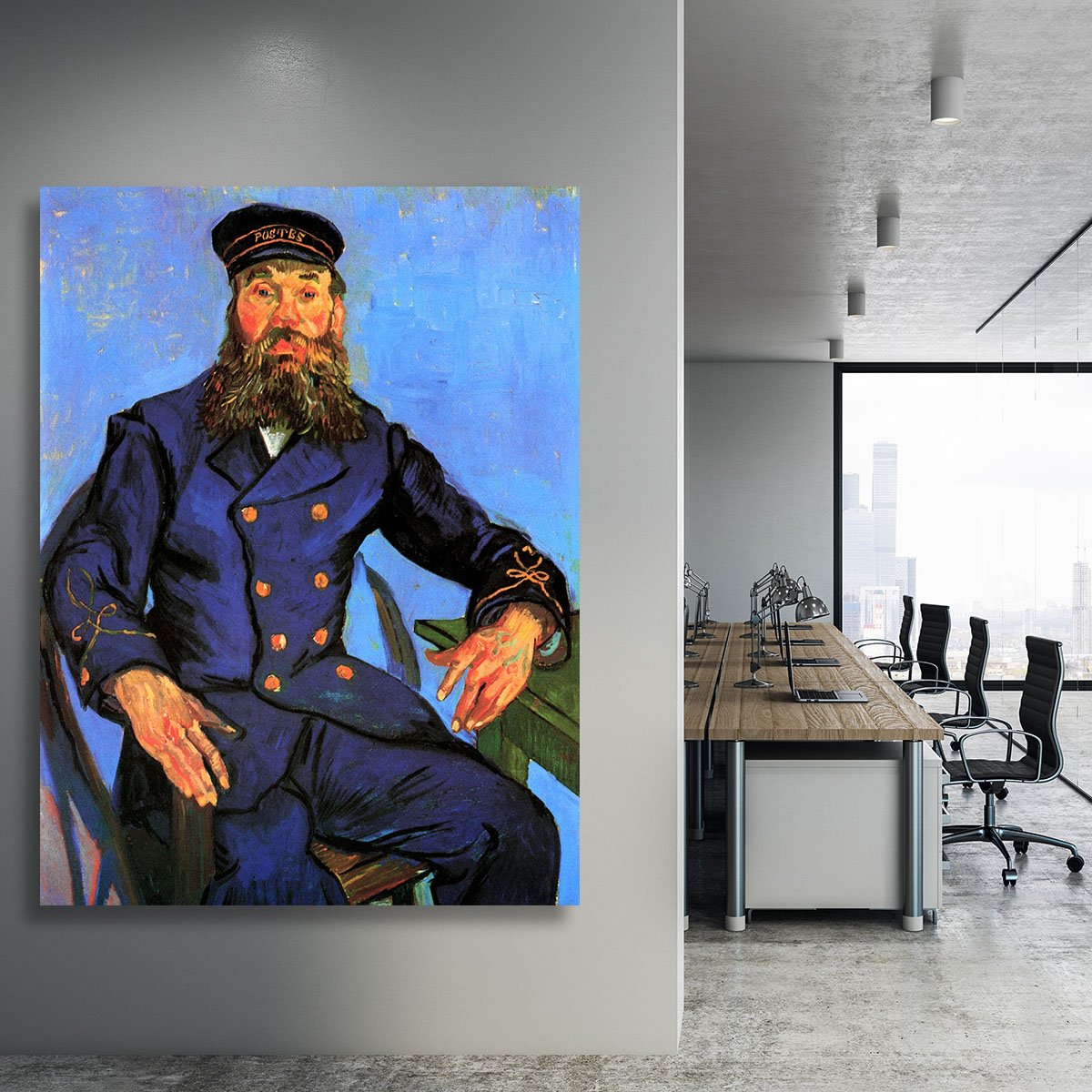 Portrait of the Postman Joseph Roulin by Van Gogh Canvas Print or Poster