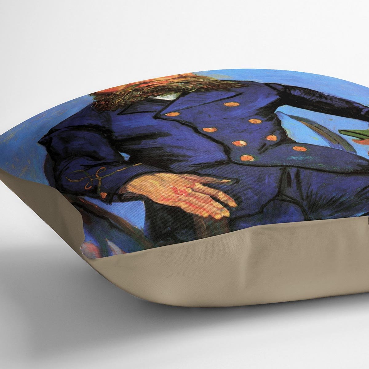 Portrait of the Postman Joseph Roulin by Van Gogh Throw Pillow