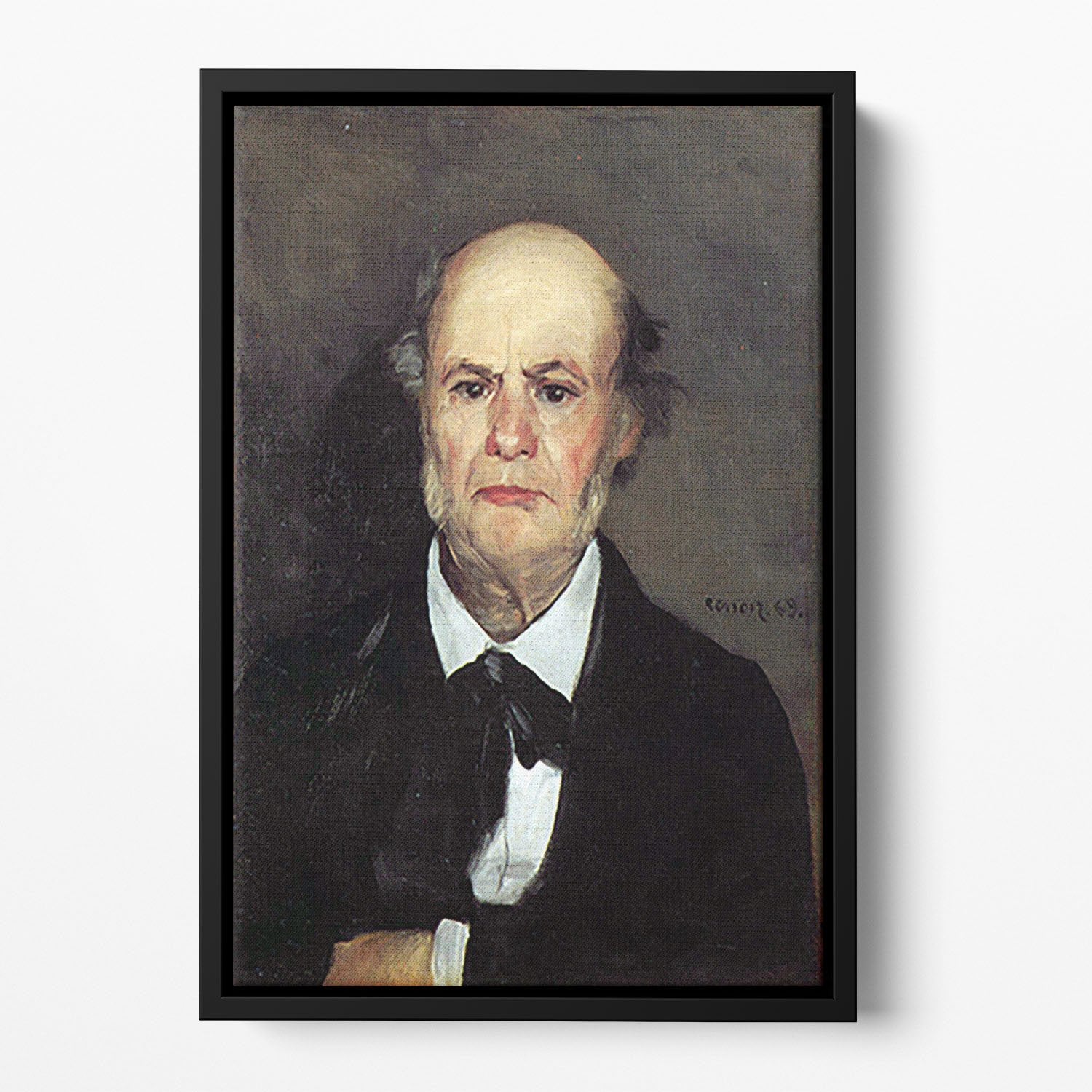 Portrait of the artists father Leonard Renoir by Renoir Floating Framed Canvas