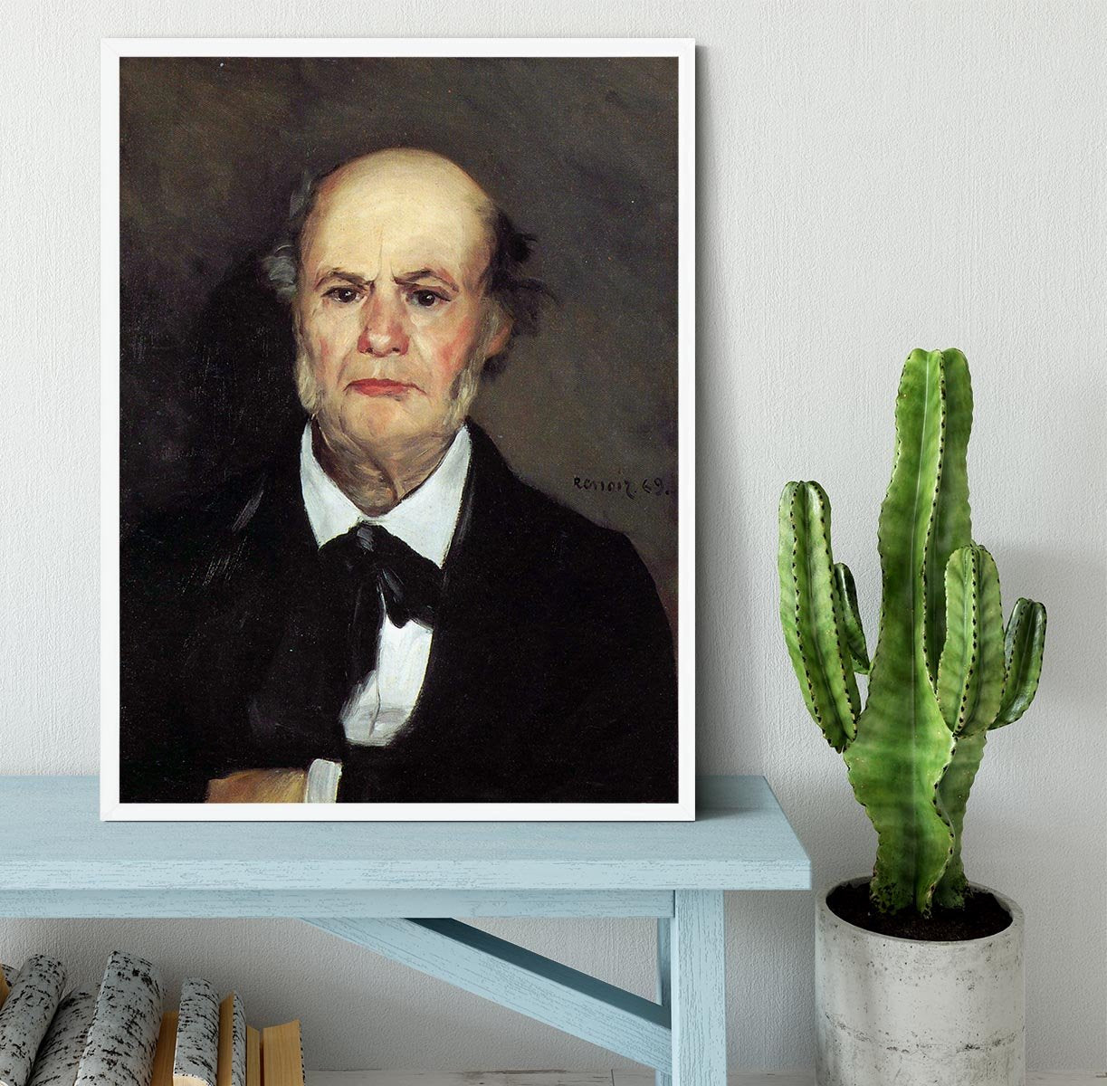 Portrait of the artists father Leonard Renoir by Renoir Framed Print - Canvas Art Rocks -6