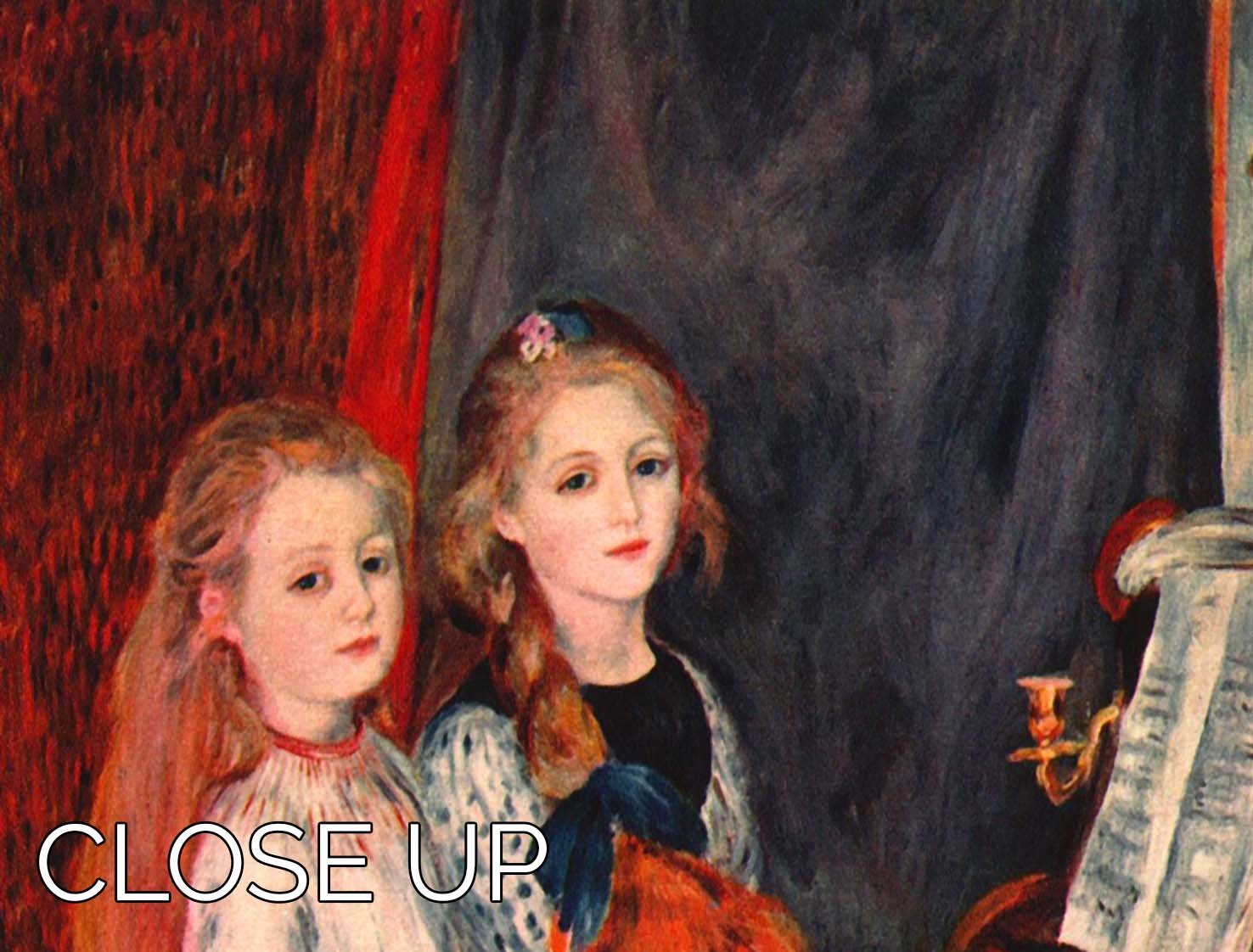 Portrait of the daughter of Catulle Mendes by Renoir 3 Split Panel Canvas Print - Canvas Art Rocks - 3