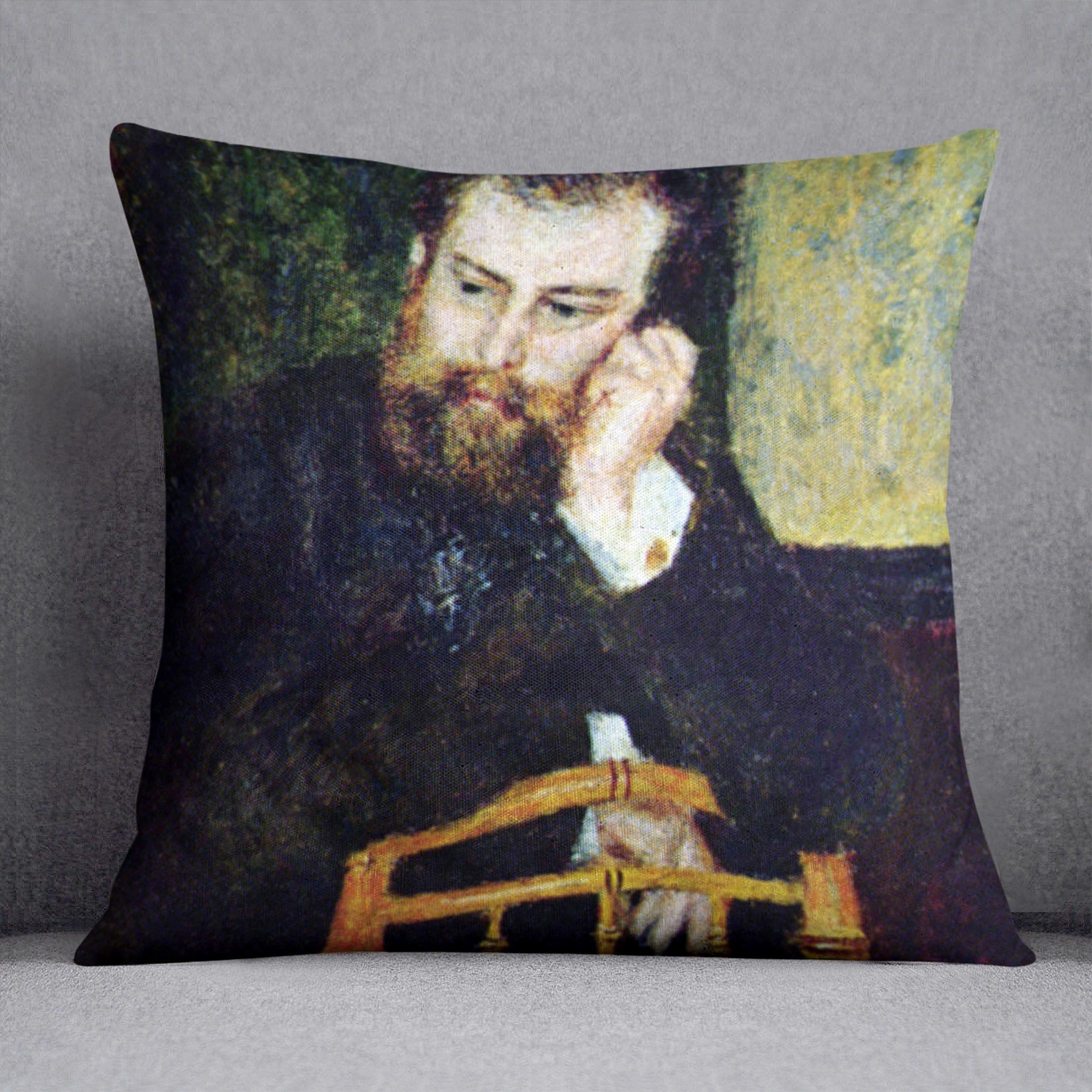 Portrait of the painter Alfred Sisley 1 by Renoir Throw Pillow
