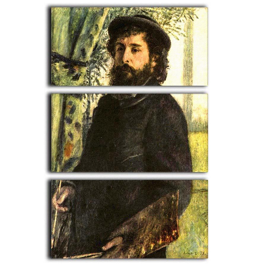 Portrait of the painter Claude Monet by Renoir 3 Split Panel Canvas Print - Canvas Art Rocks - 1