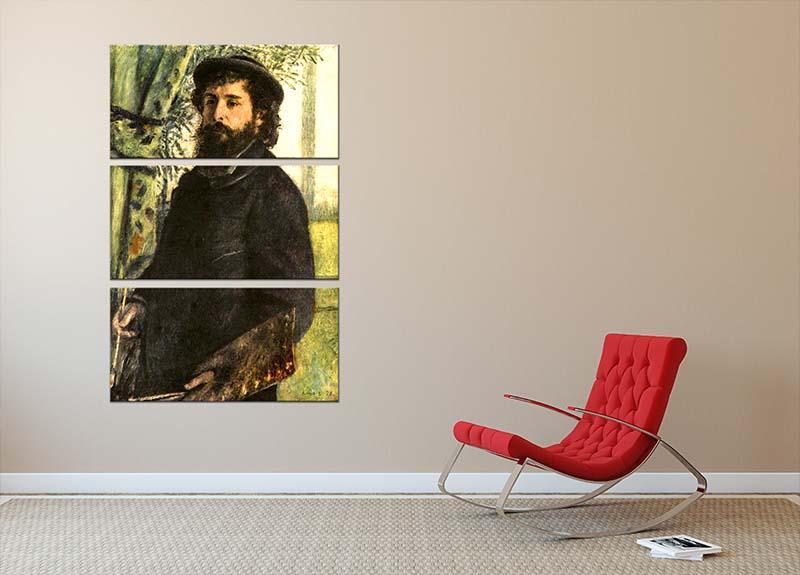 Portrait of the painter Claude Monet by Renoir 3 Split Panel Canvas Print - Canvas Art Rocks - 2