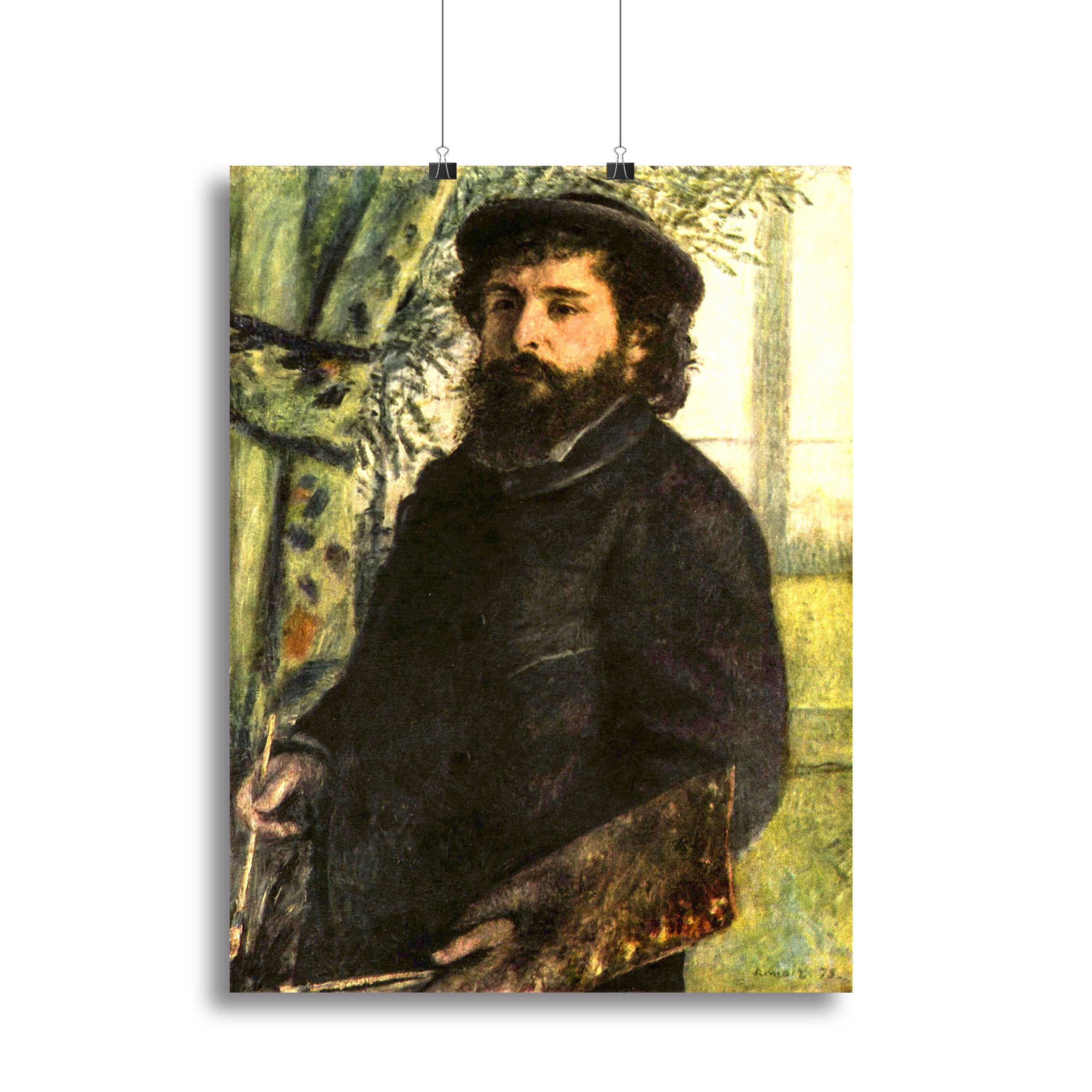 Portrait of the painter Claude Monet by Renoir Canvas Print or Poster