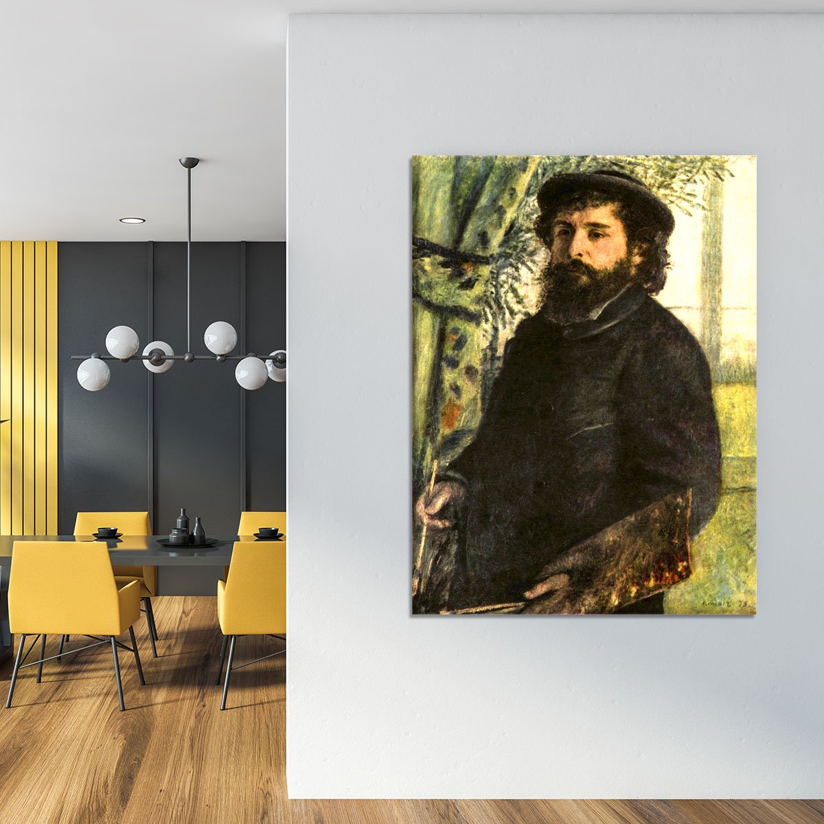 Portrait of the painter Claude Monet by Renoir Canvas Print or Poster