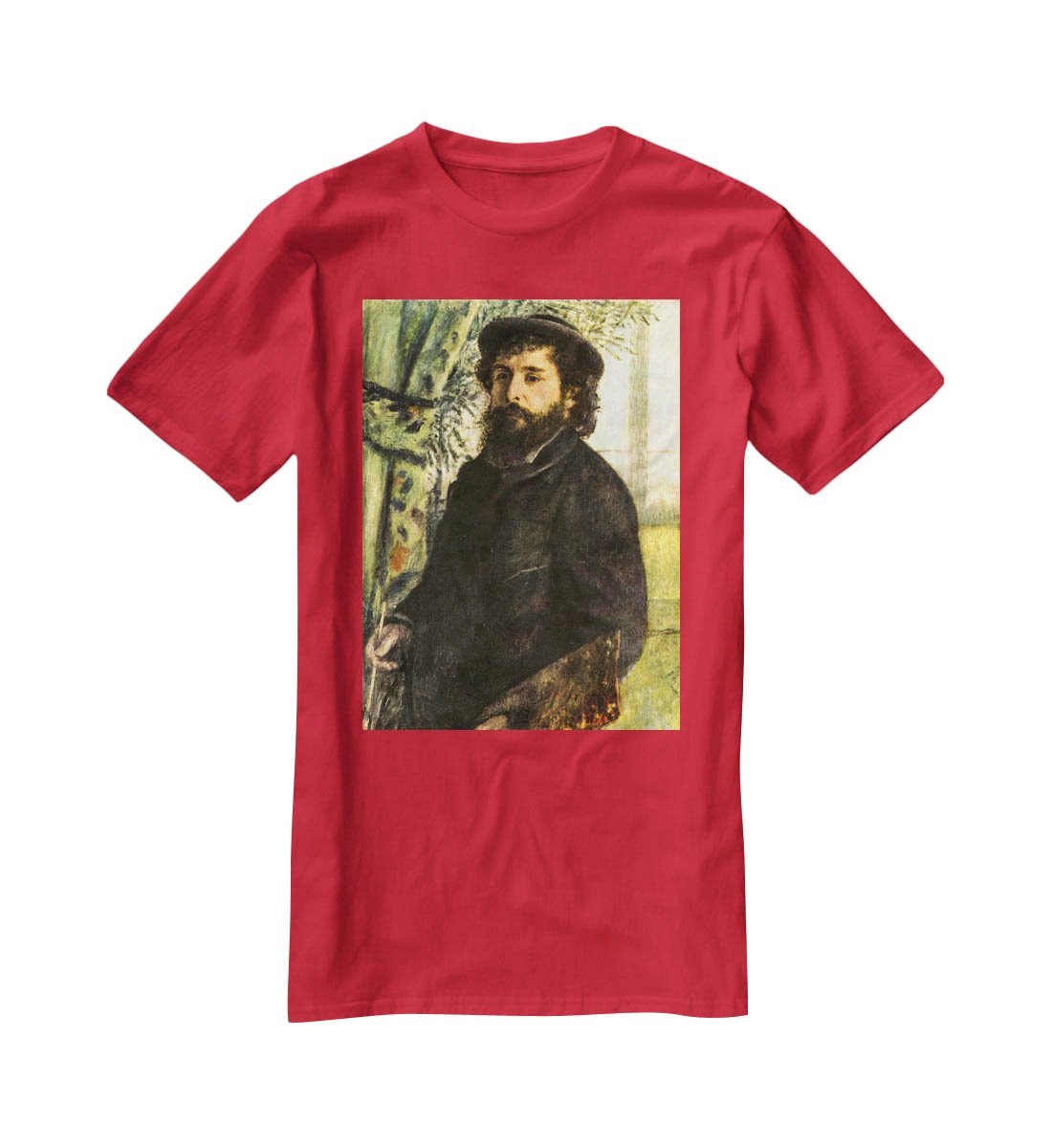 Portrait of the painter Claude Monet by Renoir T-Shirt - Canvas Art Rocks - 4