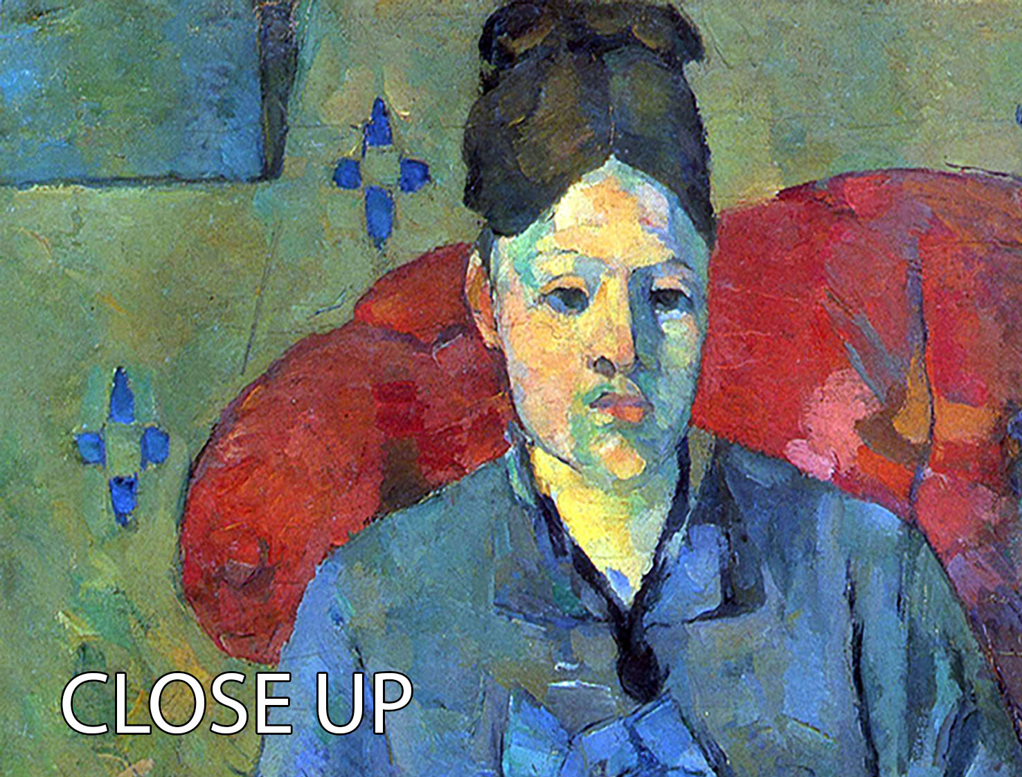 Potrait of Mme Cezanne in Red Armchair by Cezanne 3 Split Panel Canvas Print - Canvas Art Rocks - 3