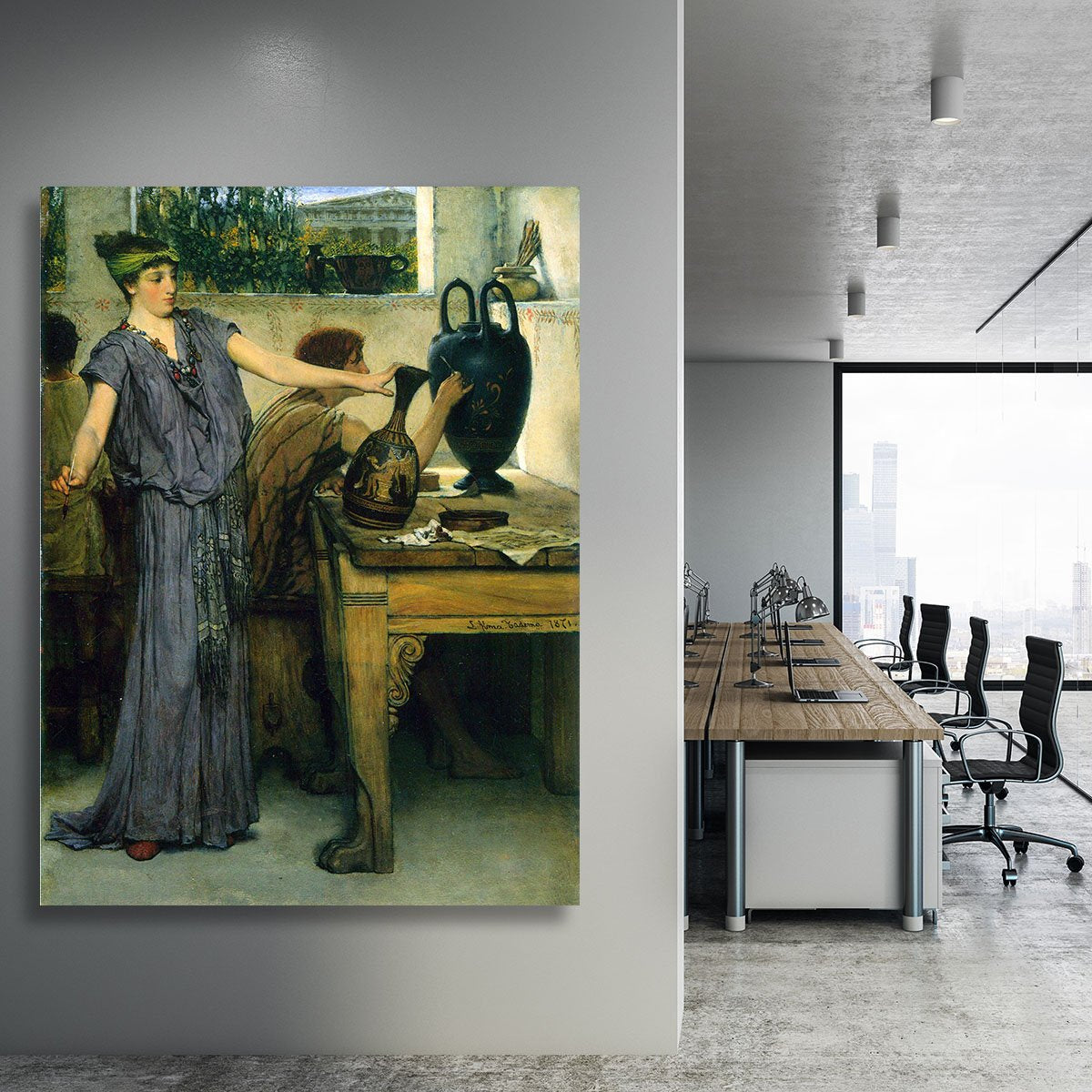 Pottery Painting by Alma Tadema Canvas Print or Poster