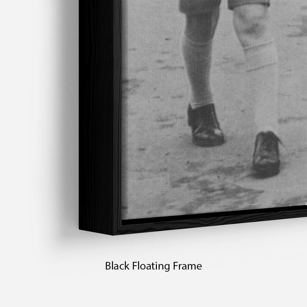Prince Charles and Princess Anne as children Floating Frame Canvas