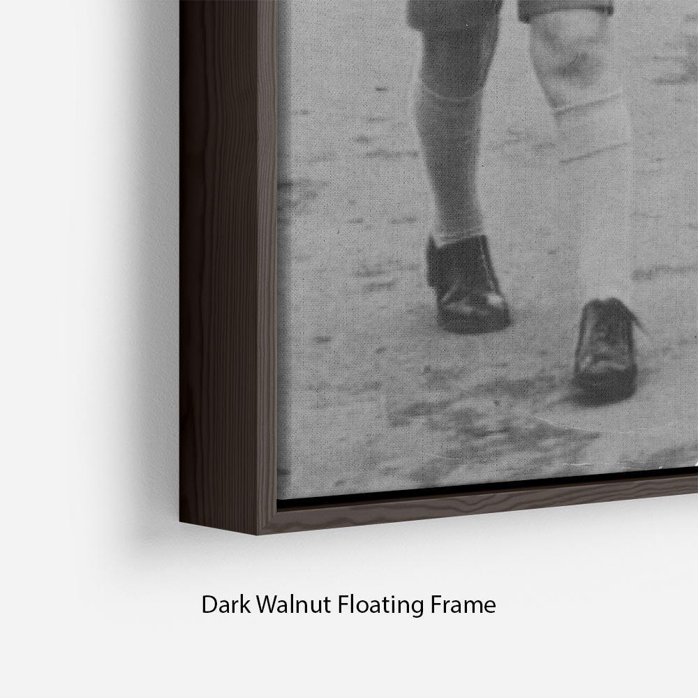 Prince Charles and Princess Anne as children Floating Frame Canvas