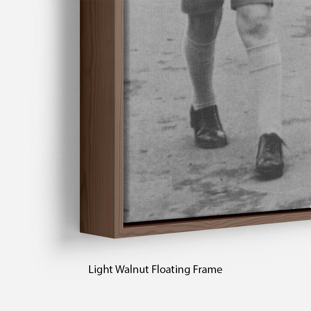 Prince Charles and Princess Anne as children Floating Frame Canvas
