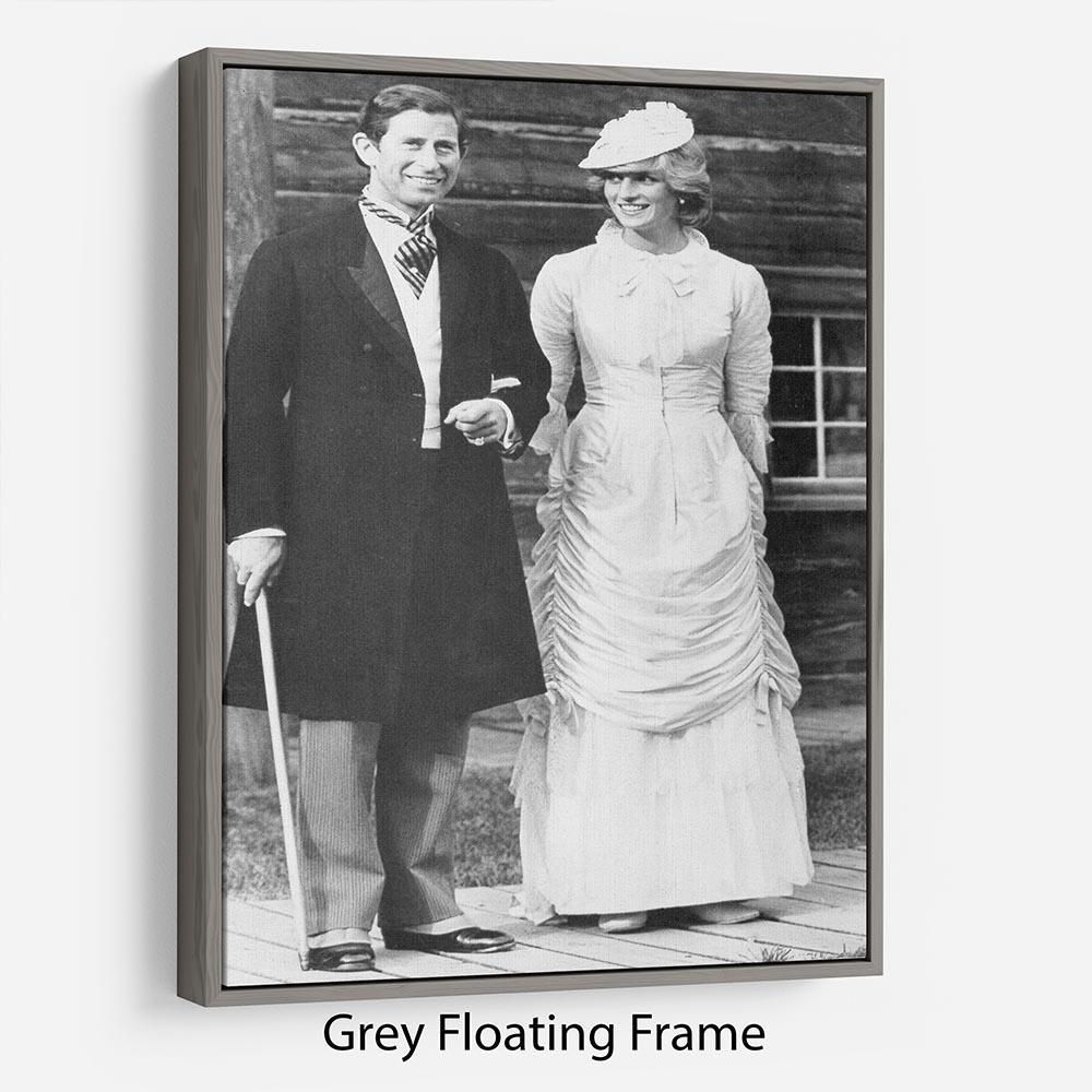 Prince Charles and Princess Diana at Fort Edmonton Canada Floating Frame Canvas