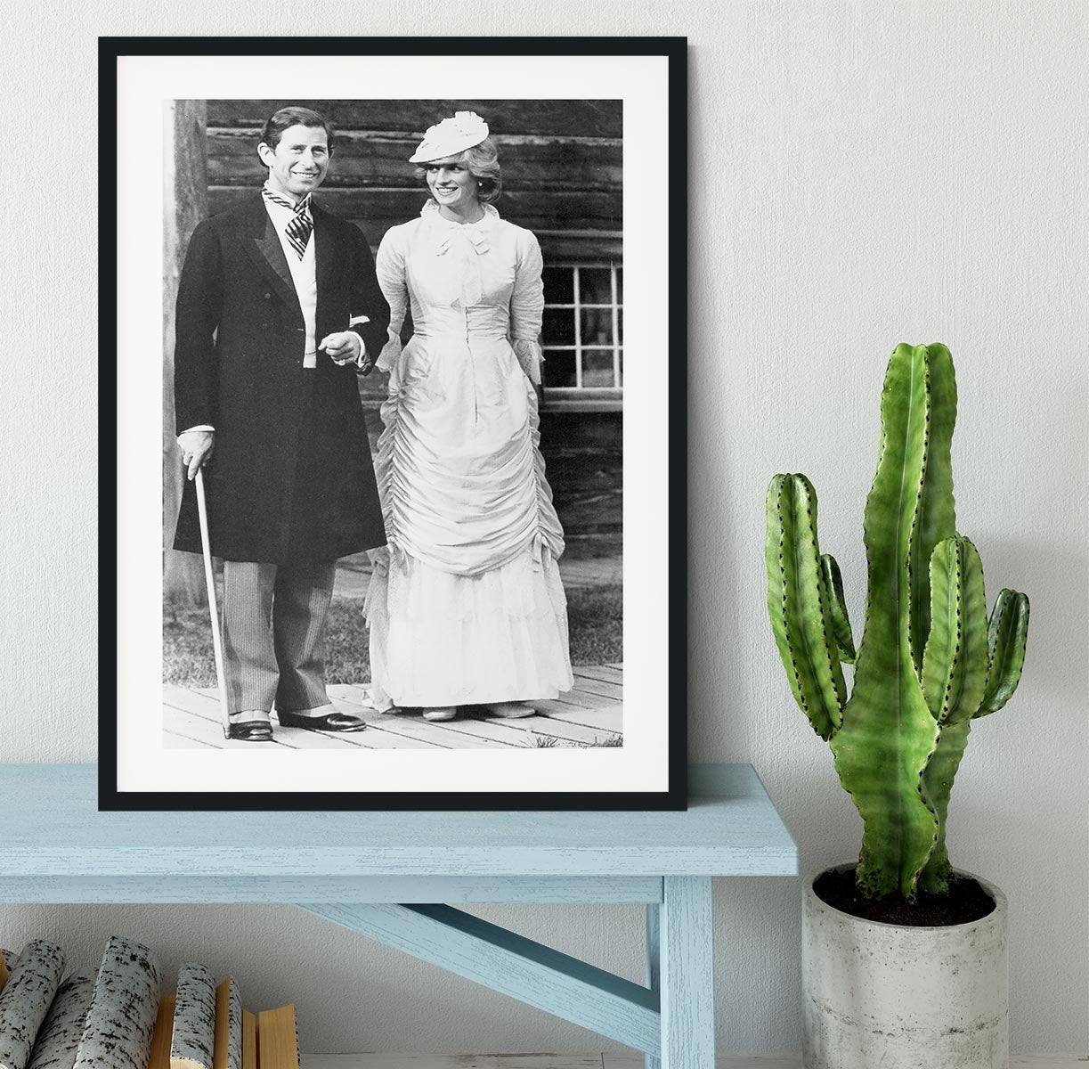 Prince Charles and Princess Diana at Fort Edmonton Canada Framed Print - Canvas Art Rocks - 1