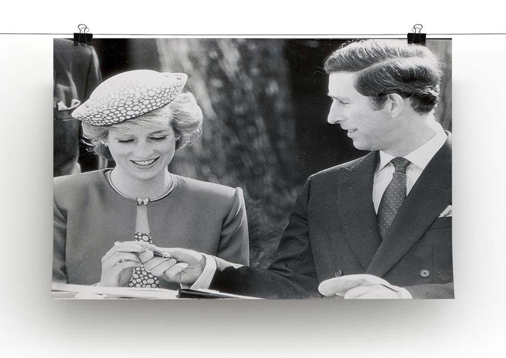 Prince Charles and Princess Diana in Vancouver Canada Canvas Print or Poster - Canvas Art Rocks - 2