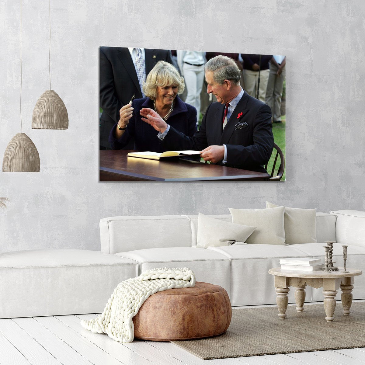 Prince Charles with Camilla in Washington DC Canvas Print or Poster