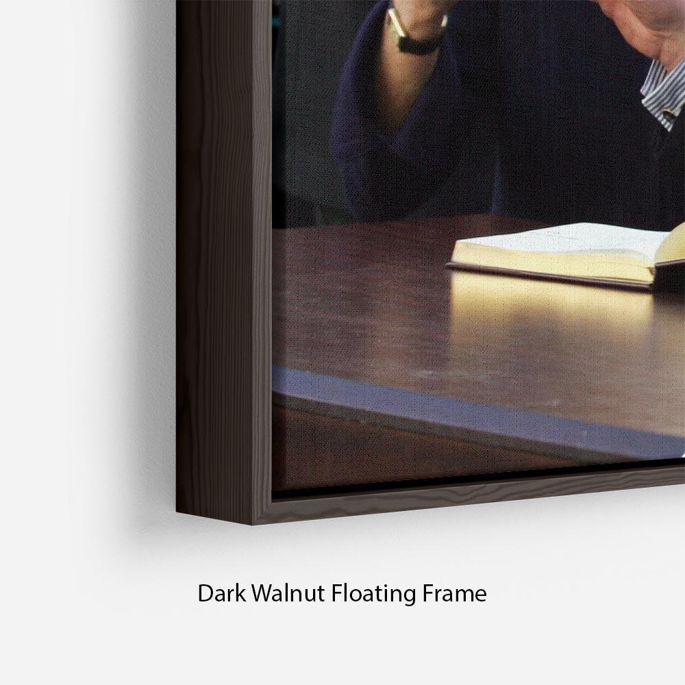 Prince Charles with Camilla in Washington DC Floating Frame Canvas