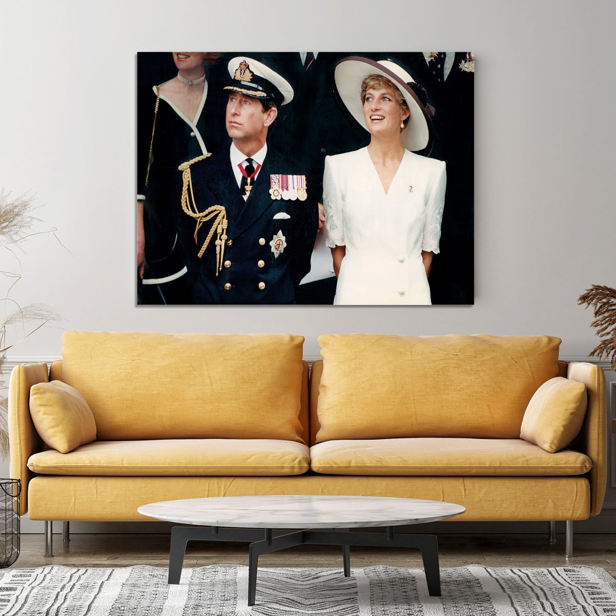 Prince Charles with Princess Diana British forces homecoming Canvas Print or Poster