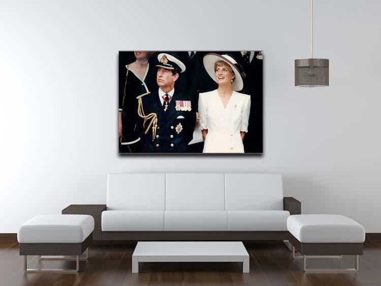 Prince Charles with Princess Diana British forces homecoming Canvas Print or Poster - Canvas Art Rocks - 4